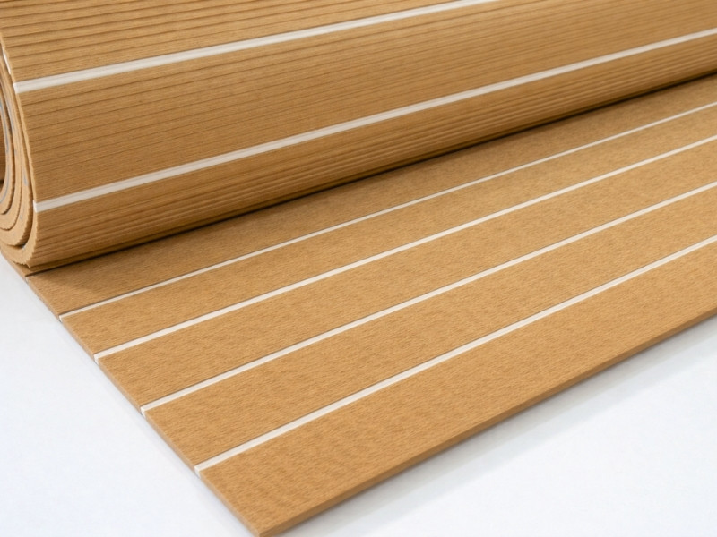 Materiali za palubo iz umetnega tikovine: svetle plošče, cena na m2