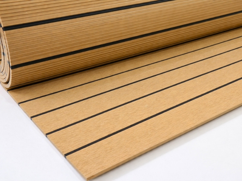 Sintetična tikova plošča za terase v svetli barvi tikovine za obnovo palube čolna