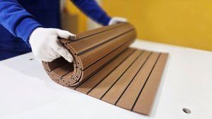 Pre-welded Isoteak Pro Deck sheets.